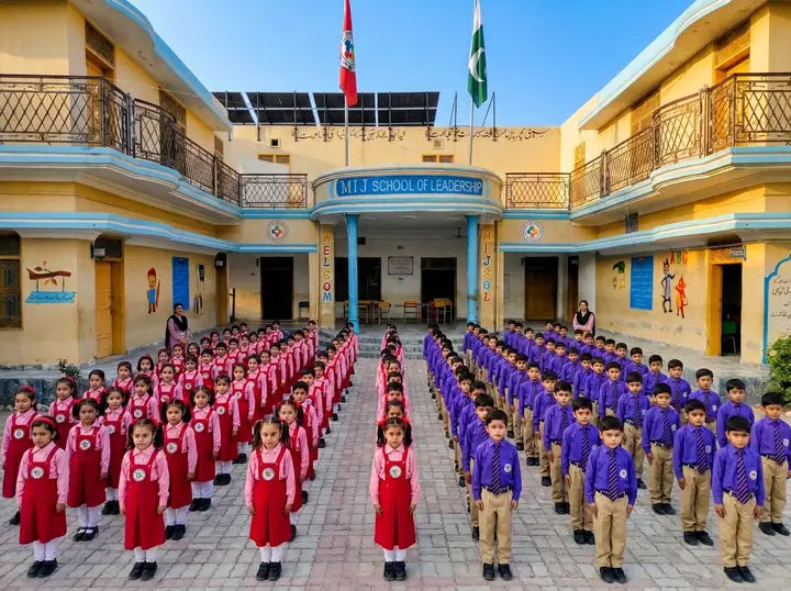 Children in morning assembly